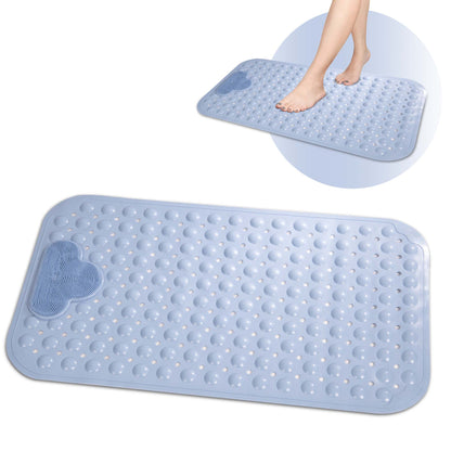 Eosell®-Antislip Douchemat blauwe douchemat met antislip en zuignappen - 40 x 70 cm - machinewasbaar - voorzien van massagefunctie - blauw