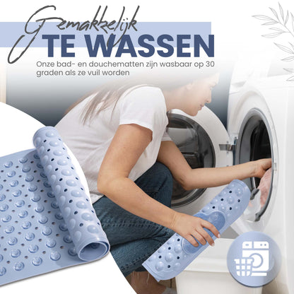 Eosell®-Antislip Douchemat blauwe douchemat met antislip en zuignappen - 40 x 70 cm - machinewasbaar - voorzien van massagefunctie - blauw